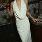 Draped One Piece with V-Neck (Limited Edition) Off White - Miriam