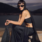 Maxi Skirt With Front Draped Detail (Limited Edition) Black - Mai 144