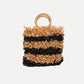 Baçal - two-tone natural raffia bag