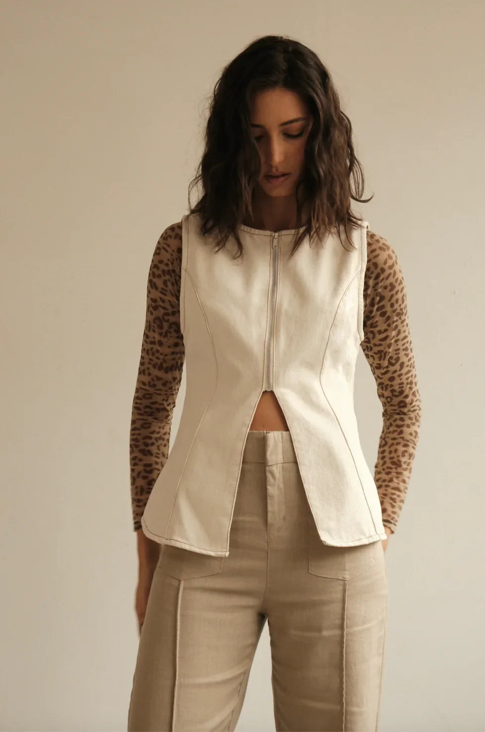 Union Vest Top | Ecru