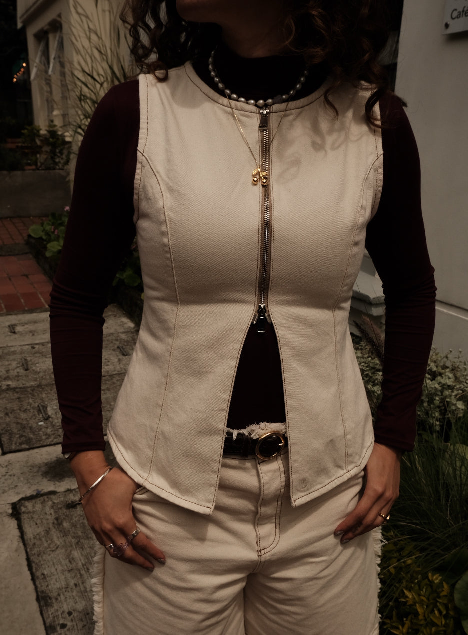 Union Vest Top | Ecru