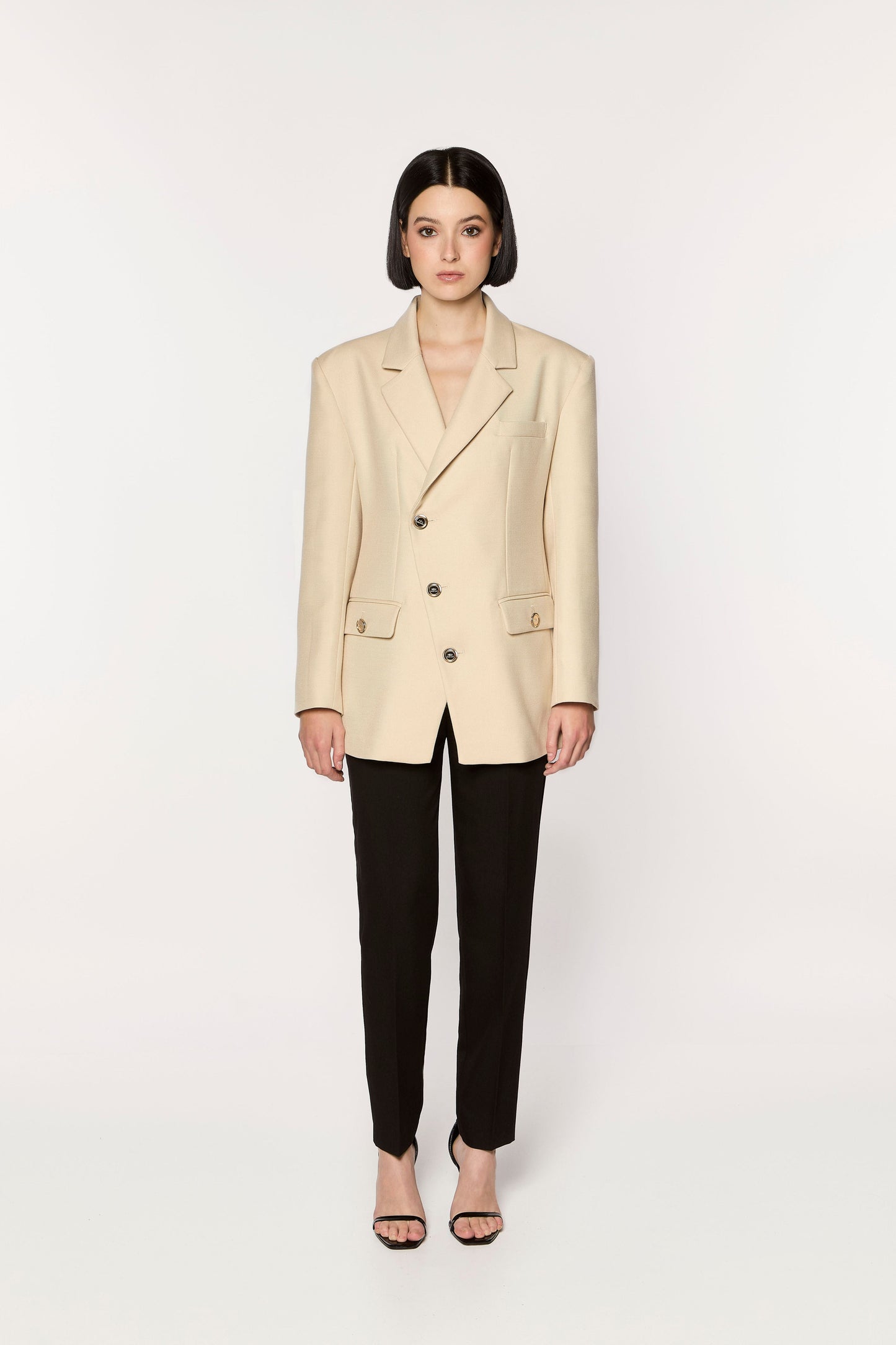 Gianza Off-White Wool Blazer