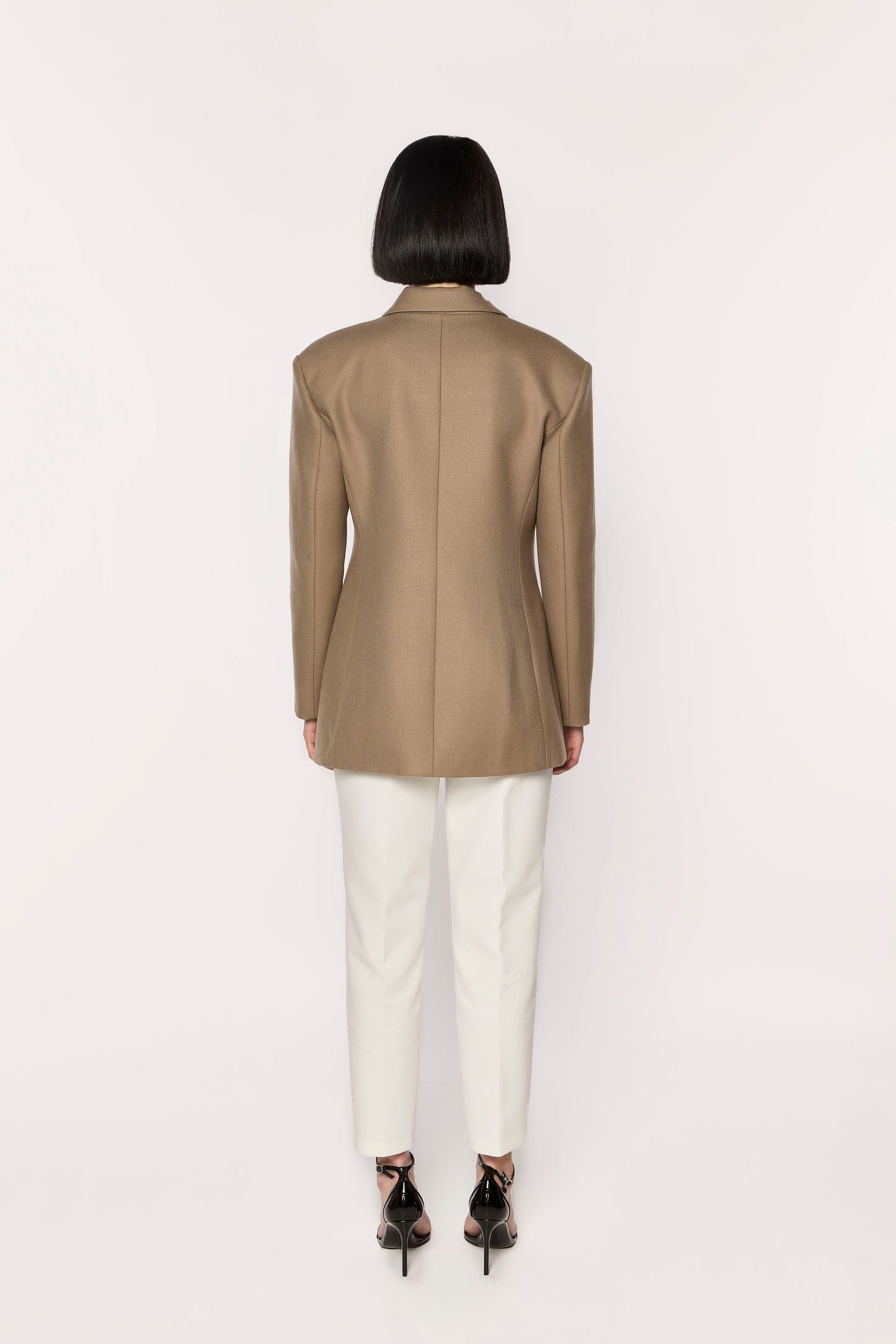 Gianza Taupe Wool Blazer