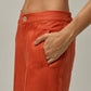 Serre Linen Pant | Deep Orange