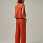 Serre Linen Pant | Deep Orange