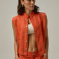 Muse Linen Vest | Deep Orange