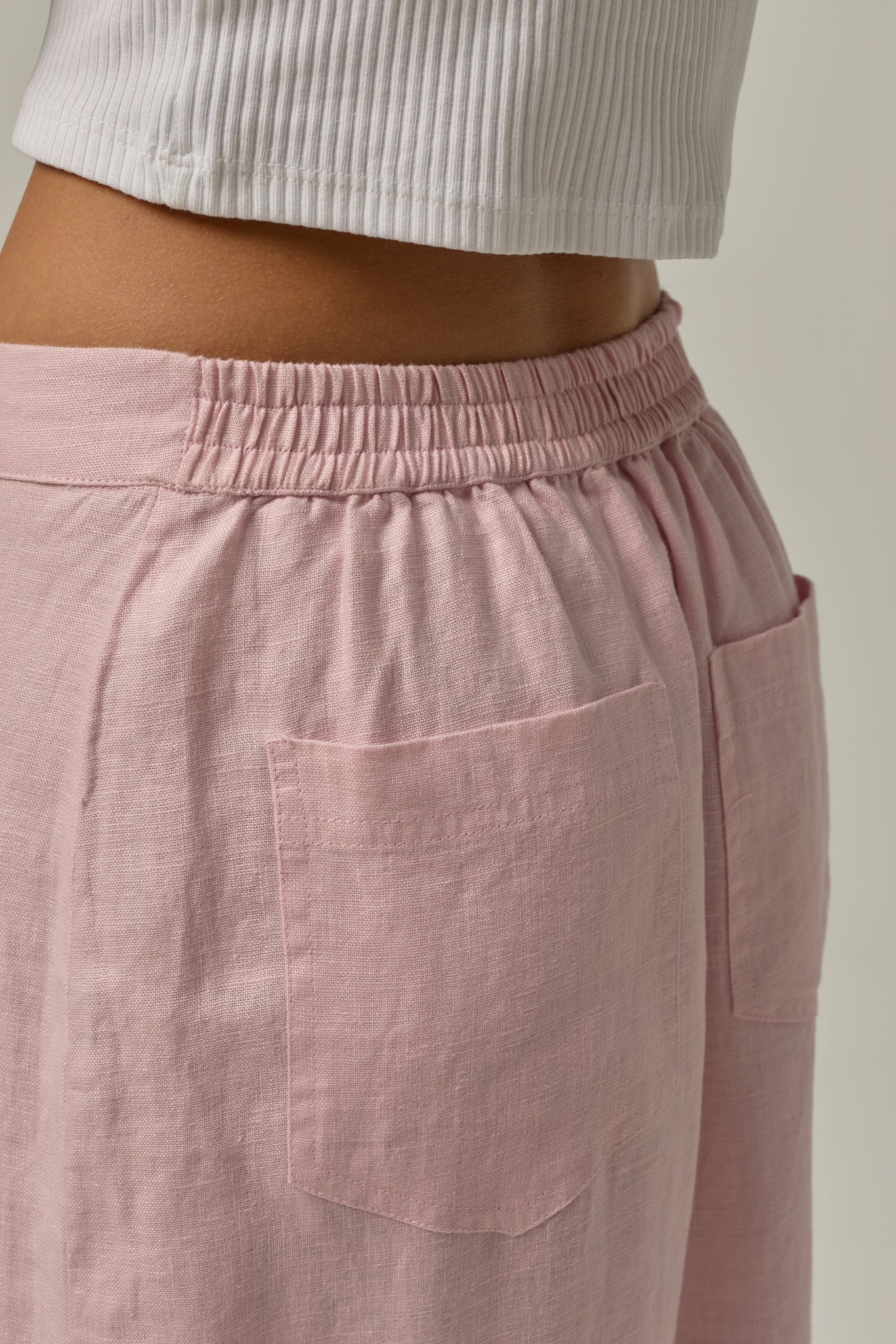 Canvas Linen Skirt | Millennial Pink