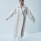 Snegurochka Cream Wool Hemp Shell Buttons Coat