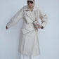 Snegurochka Cream Wool Hemp Shell Buttons Coat