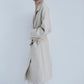 Snegurochka Cream Wool Hemp Shell Buttons Coat