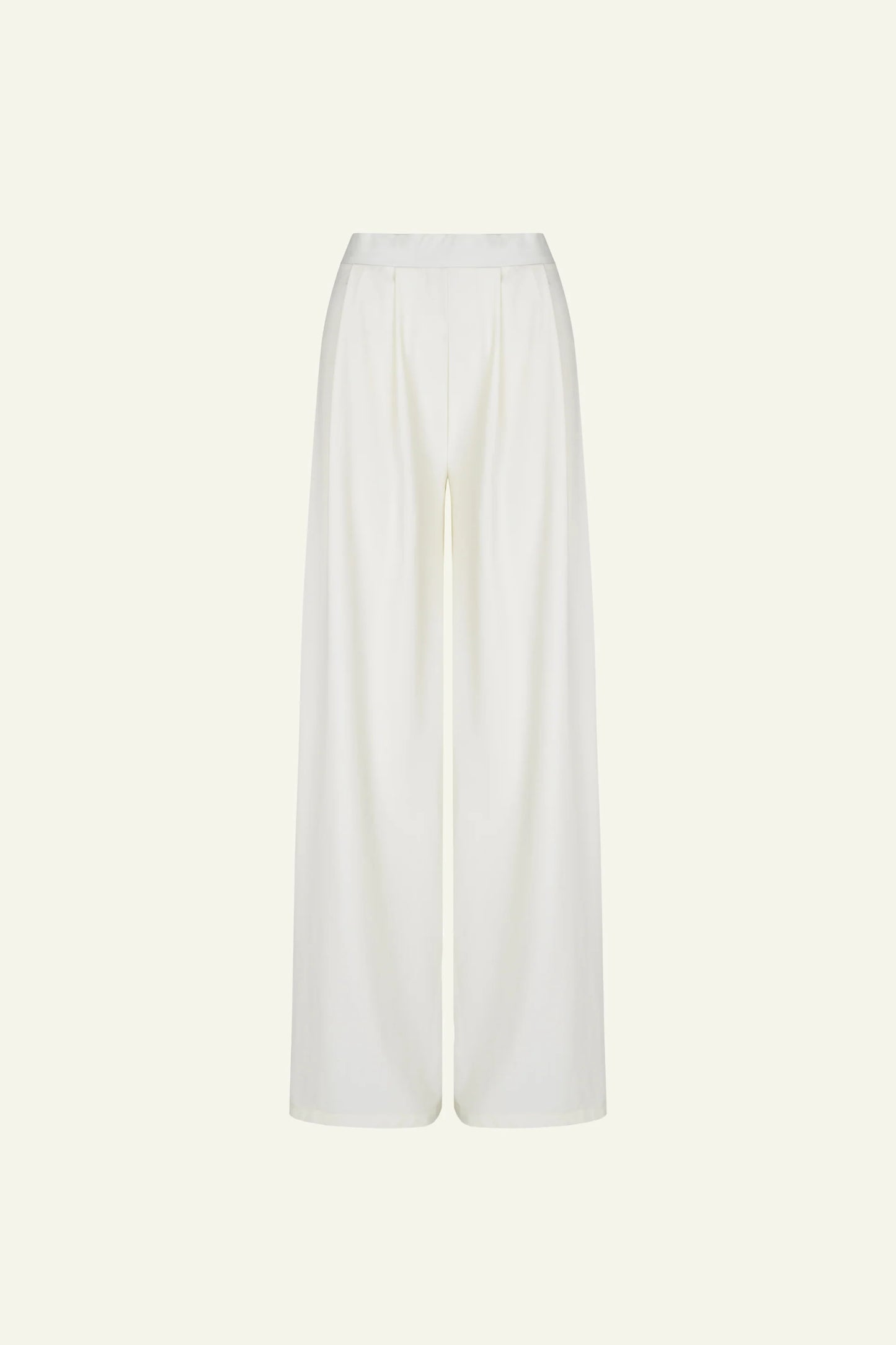 Wide-Leg Trousers - Off-White - Olaya