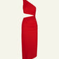 Asymmetrical Cut-Out Dress (Limited Edition) Red- Sofia