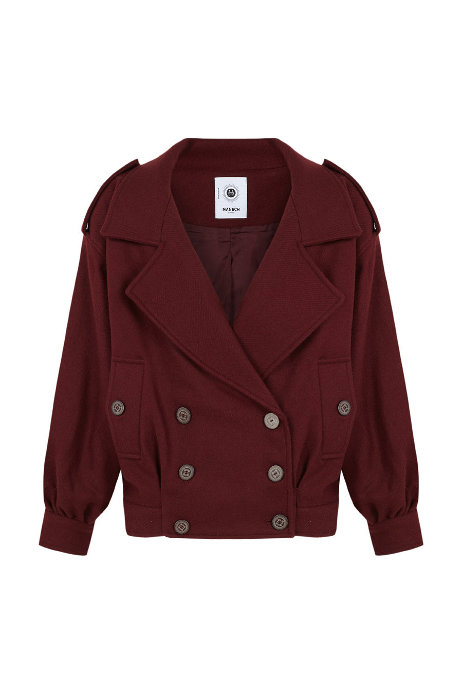 Red Wine Wool Coat