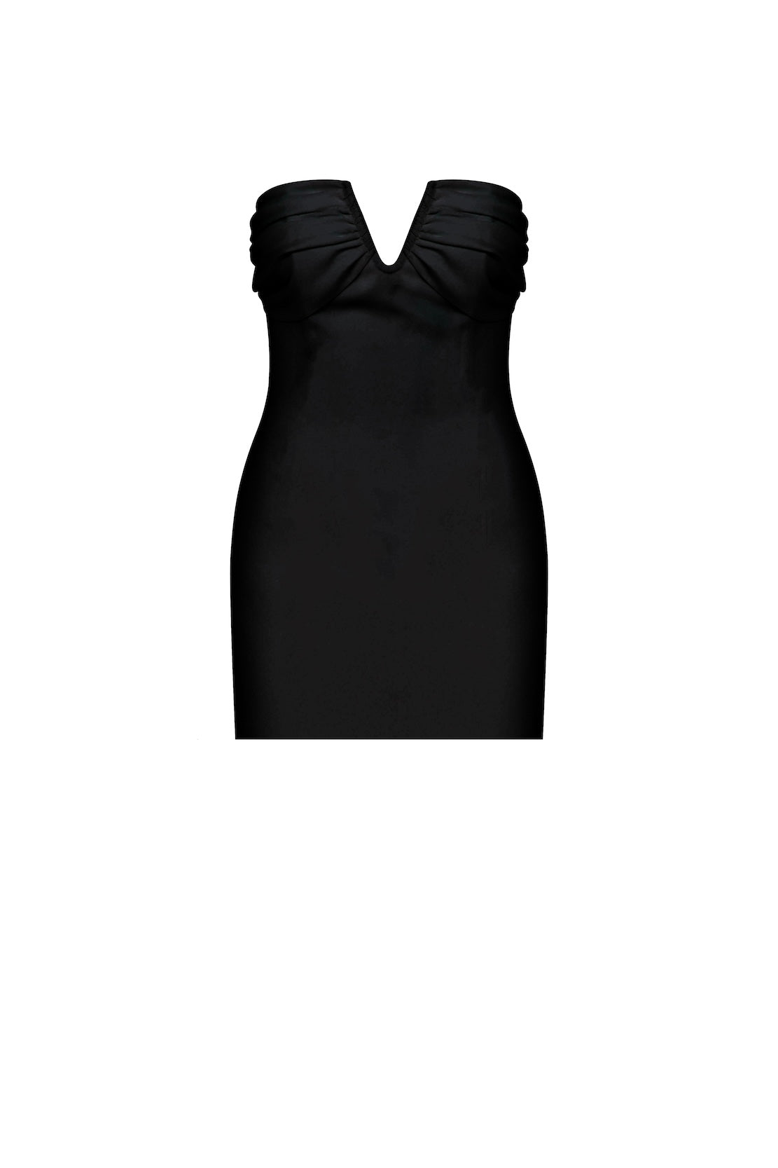 Miora Crepe Mini Dress in Black