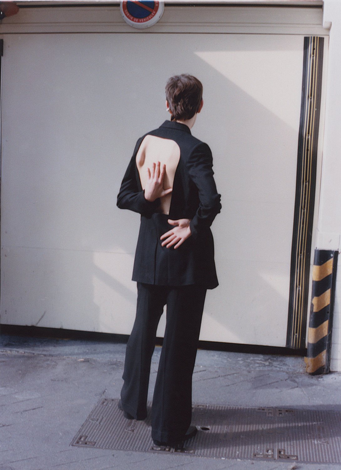 Polunichnik Black Viscose Open Back Jacket