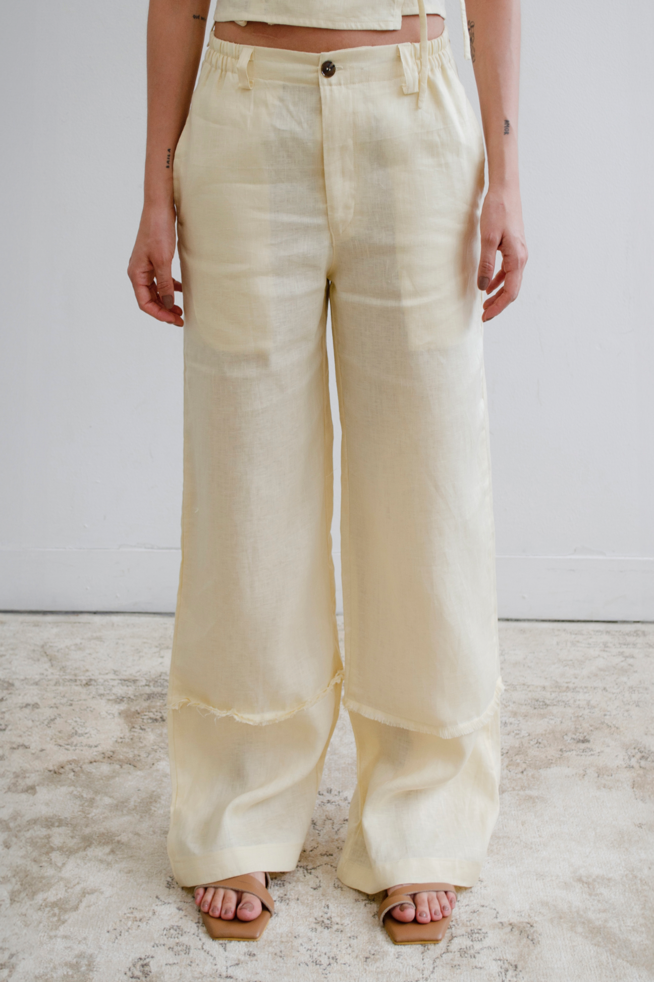 Roca Linen Pant | Butter Yellow