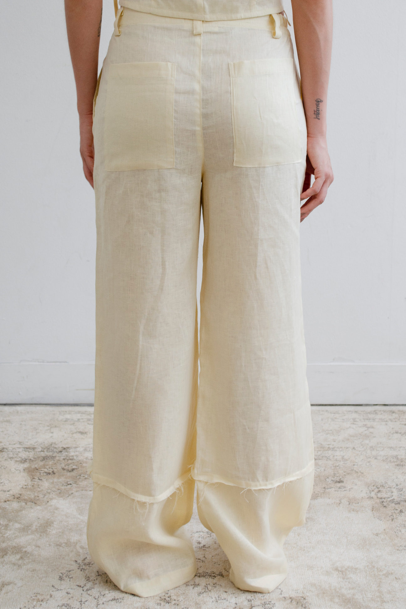 Roca Linen Pant | Butter Yellow