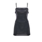 Gaia Mini Leather Dress In Black