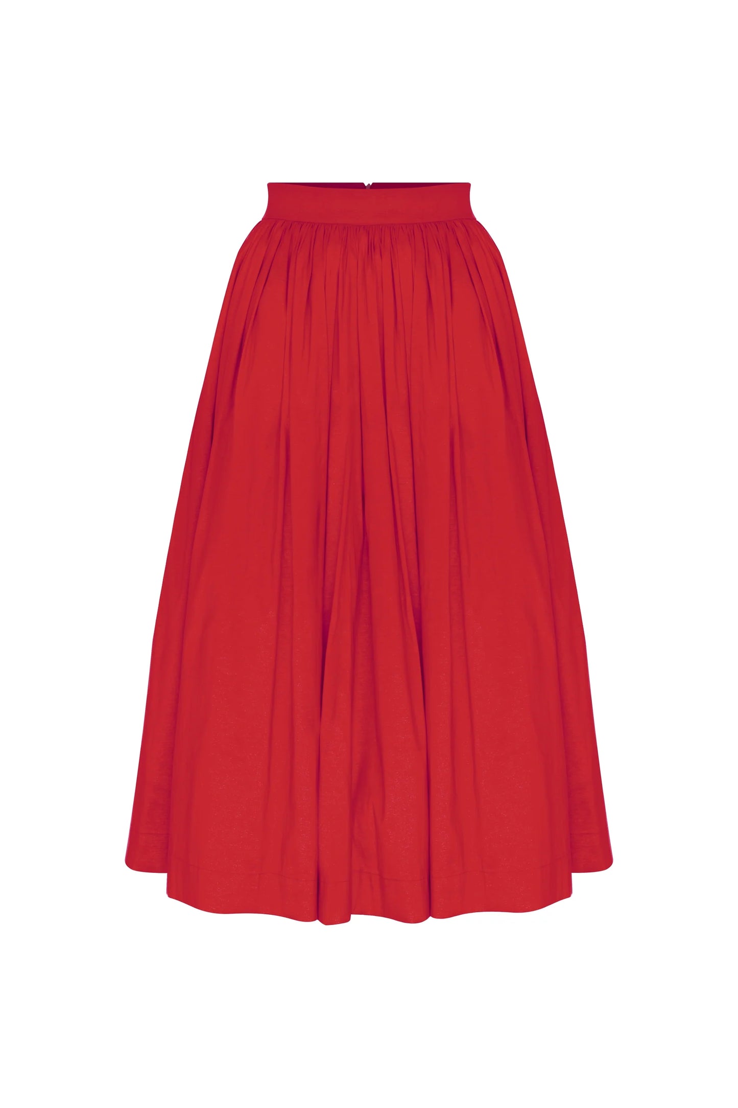 Lou Lou Midi Skirt in Rouge