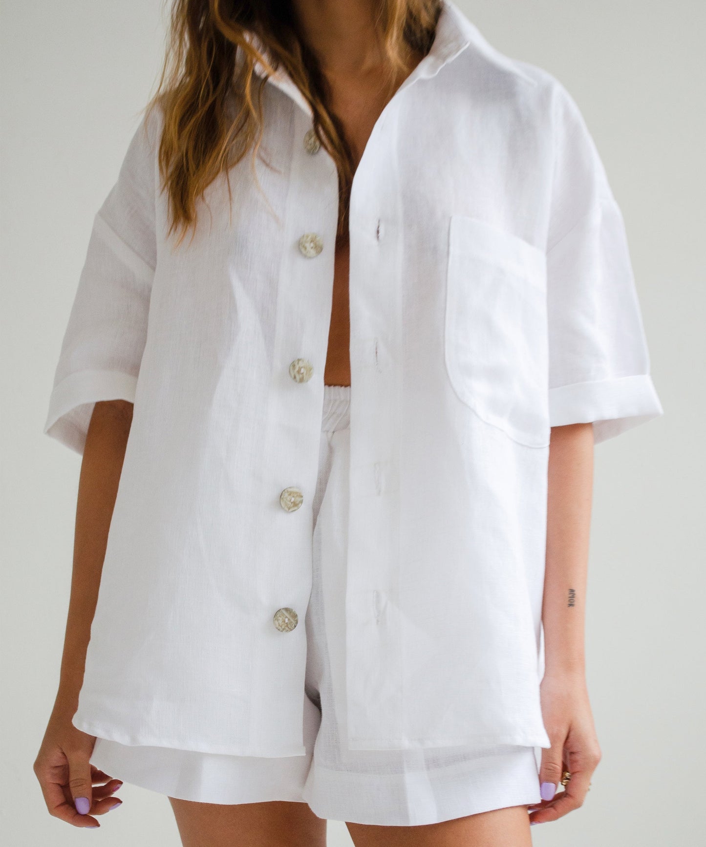 Dancer Linen Shirt - White