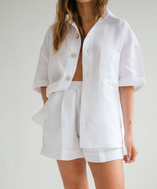 Dancer Linen Shirt - White