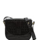 Black Coconut Embossed Leather Flap Crossbody Bag Handbags Leandra 