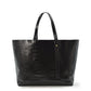 Black Crocodile print Tote Bag Tote Bag Leandra 