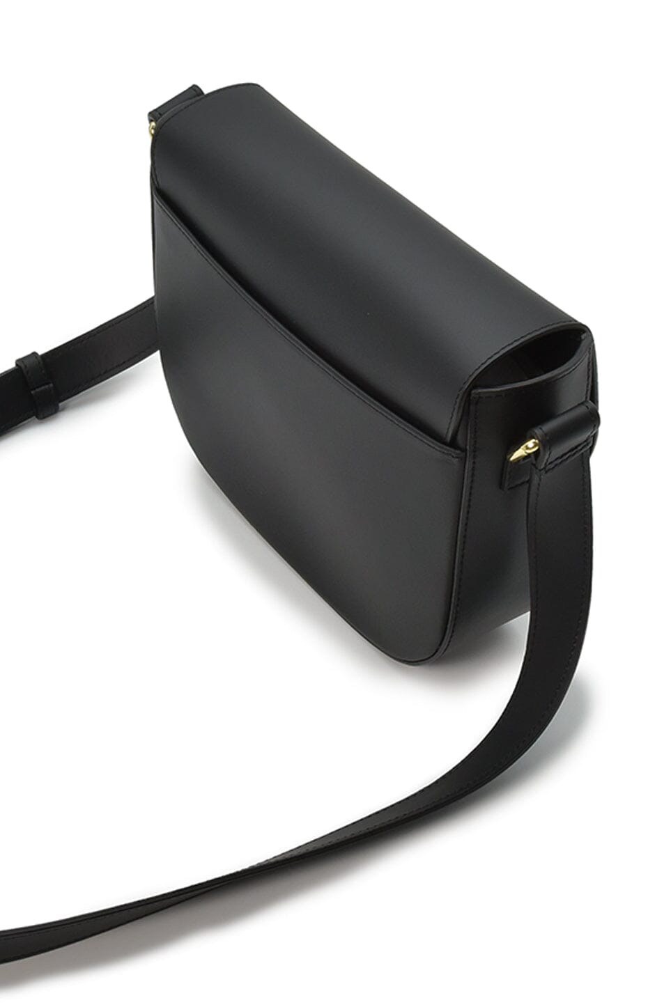 Black leather flap shoulder bag Handbags Leandra 