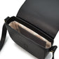 Black leather flap shoulder bag Handbags Leandra 