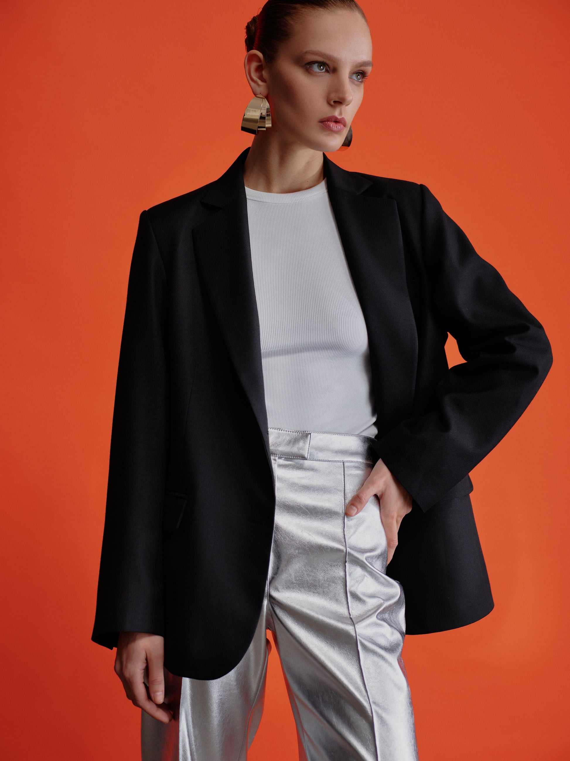 Boxy Jacket In Black Coats & Jackets Nazli Ceren 