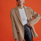 Boxy Wool Blazer in Camel Nazli Ceren 