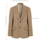 Boxy Wool Blazer in Camel Nazli Ceren 