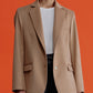 Boxy Wool Blazer in Camel Nazli Ceren 