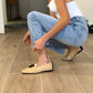 Casablanca Raffia Moccasin Sandals Momoc Shoes 