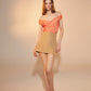 Cheri Jersey Blouse in Tangerine Shirts & Tops Nazli Ceren 