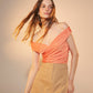 Cheri Jersey Blouse in Tangerine Shirts & Tops Nazli Ceren 