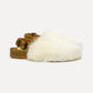 Covelinhas Mules with faux fur in white Flats Entrudo 