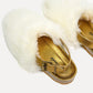 Covelinhas Mules with faux fur in white Flats Entrudo 