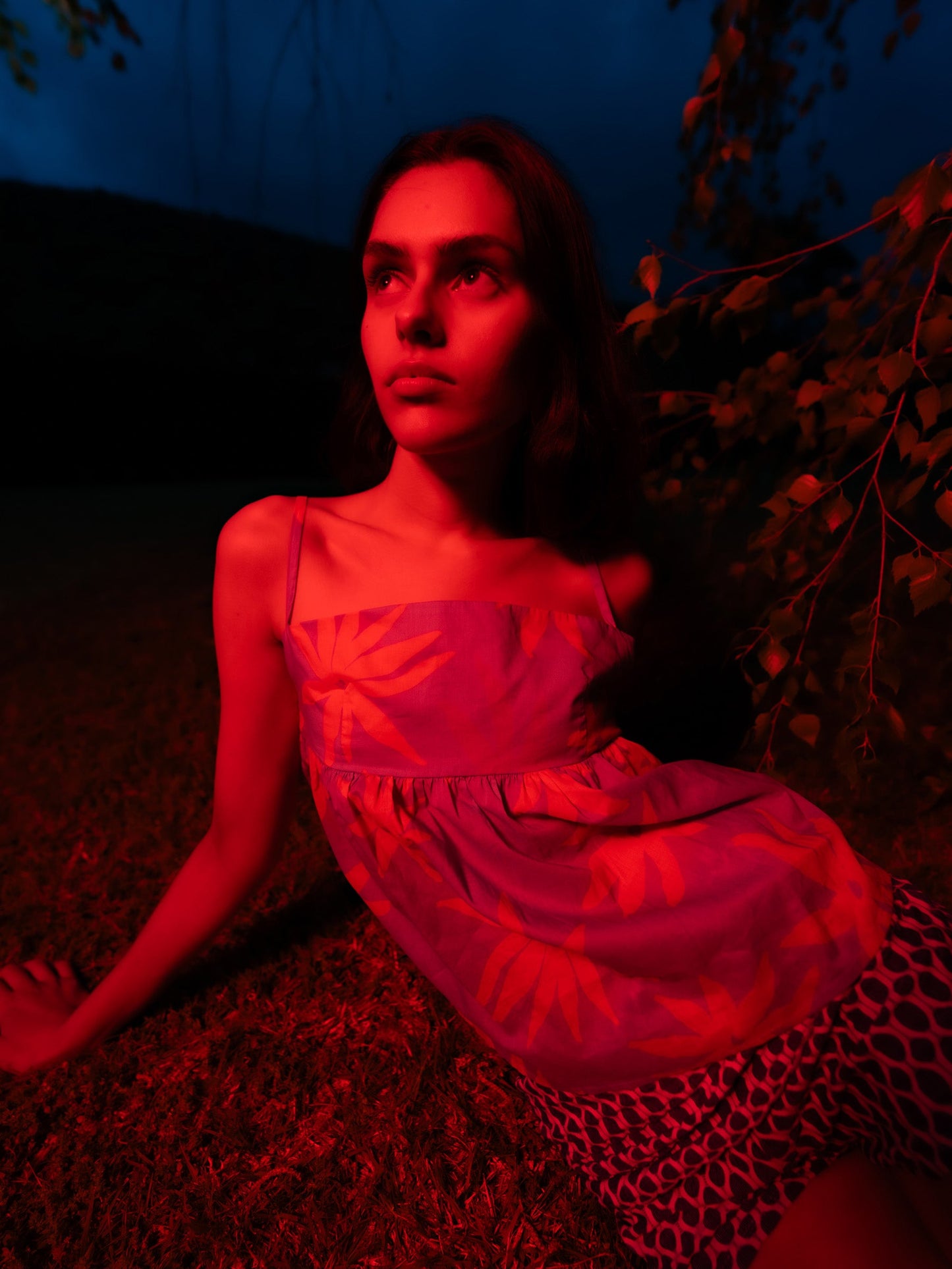 Magician Floral Print Blue Top