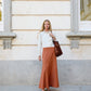 Orange Wool Skirt