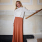 Orange Wool Skirt