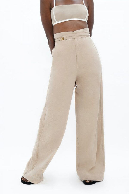 Florence Pants Sand Wide Leg Pants 1 People 