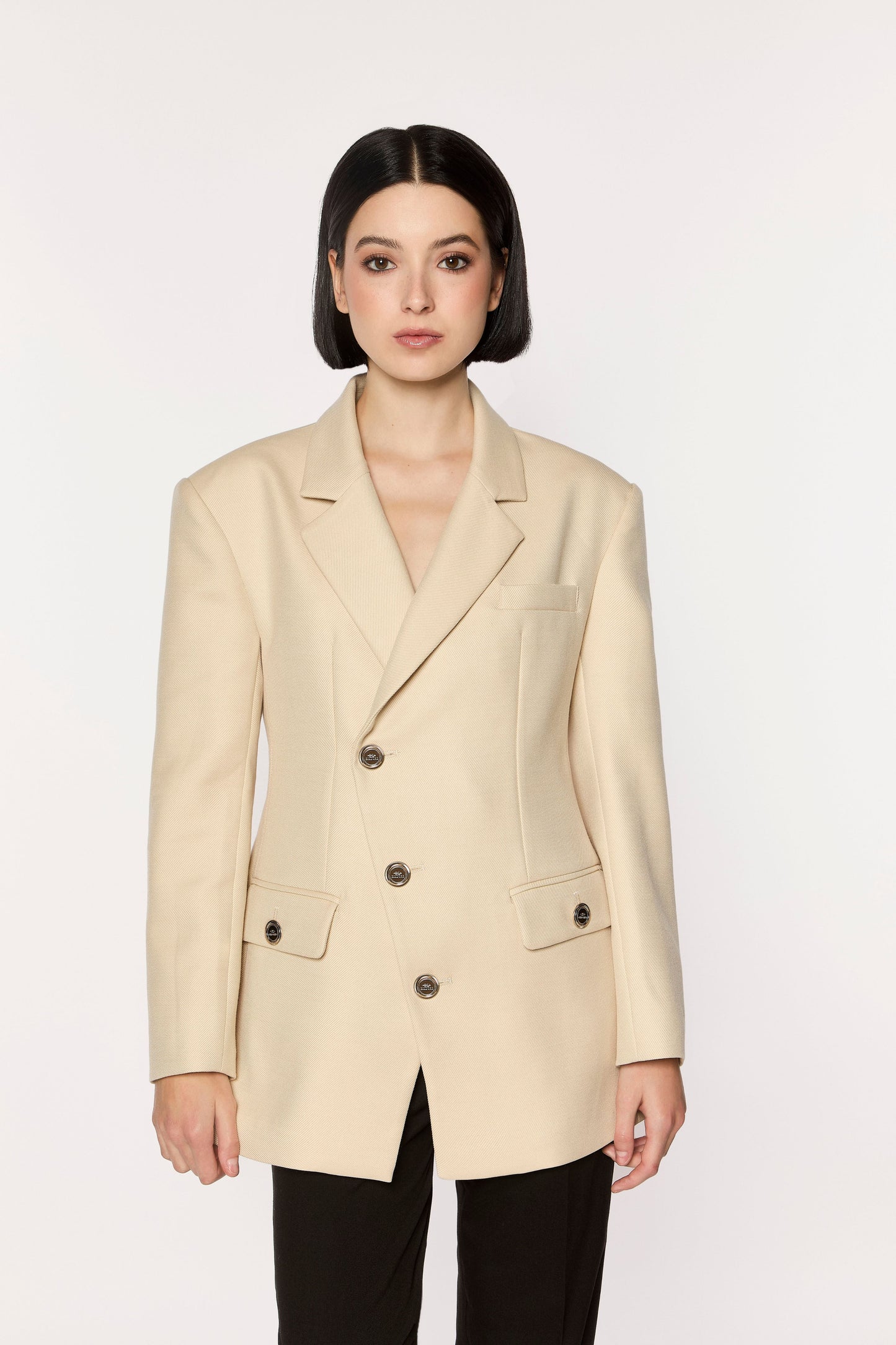 Gianza Off-White Wool Blazer