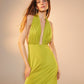 Ines Jersey Long Dress in Green Glow Dresses Nazli Ceren 