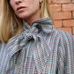 Checked Bow Shirt