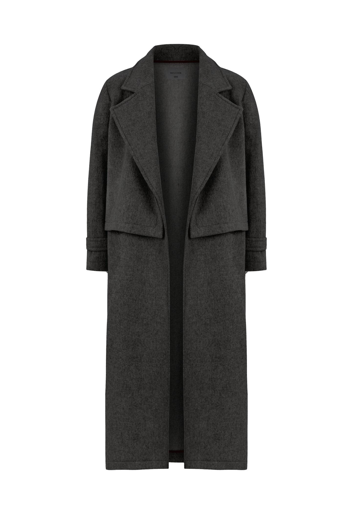 Isha Wool Coat In Dark Grey Coats & Jackets Nazli Ceren 