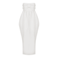 Jeanne Balloon Midi Dress in Blanc de Blanc Dresses Nazli Ceren 