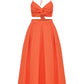 June Midi Skirt in Spicy Orange Skirts Nazli Ceren 