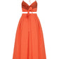 June Midi Skirt in Spicy Orange Skirts Nazli Ceren 