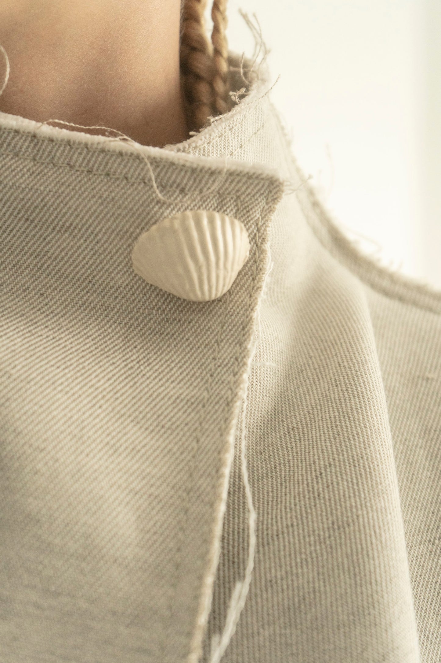 Vinnytska Vezha Oversize Raw Shell Ceremics Buttons Jacket